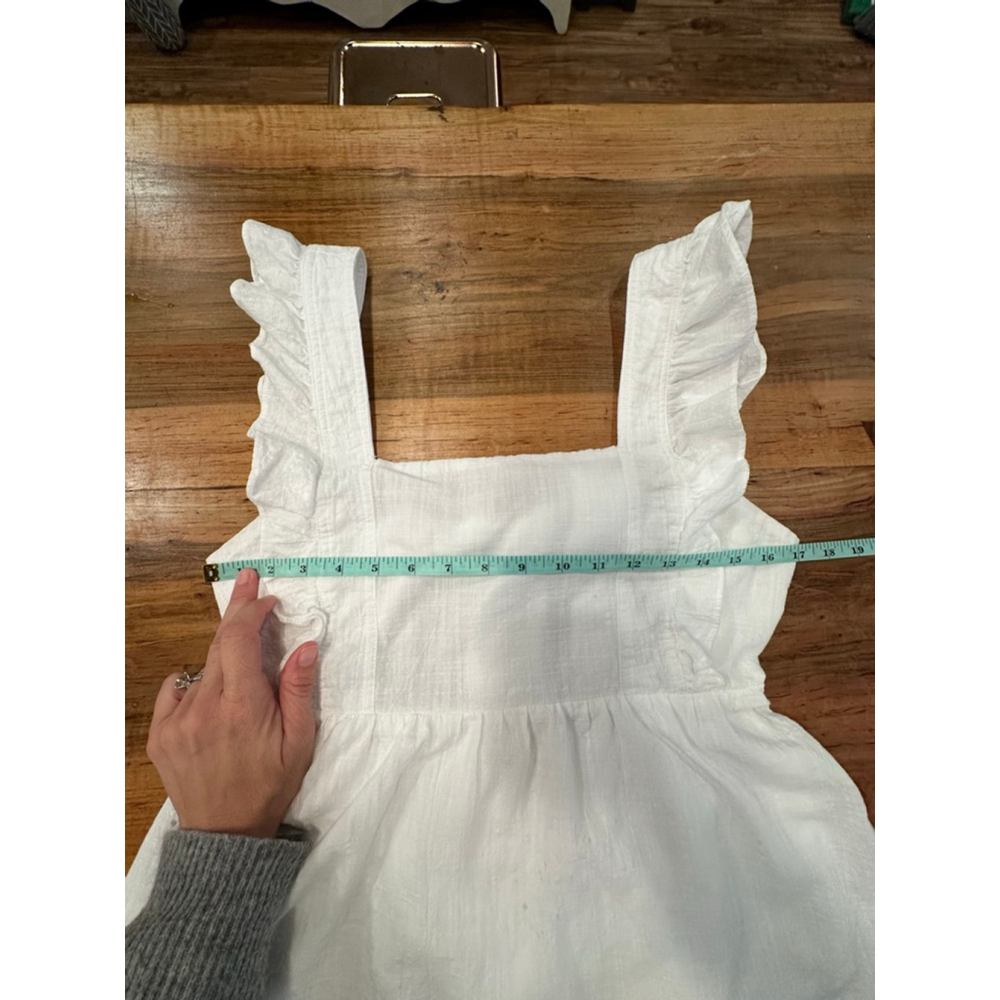 New In White Ruffle Open Back Mini Dress - Picture 8 of 11